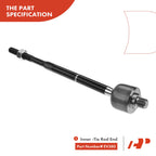 Set of 4 Front Tie Rod End Ball Joints for Nissan Sentra (1995–1999) 200SX (1995–1998)