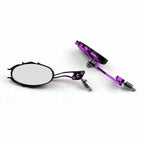 Universal Motorcycle Rearview Mirrors 8mm 10mm Purple T9