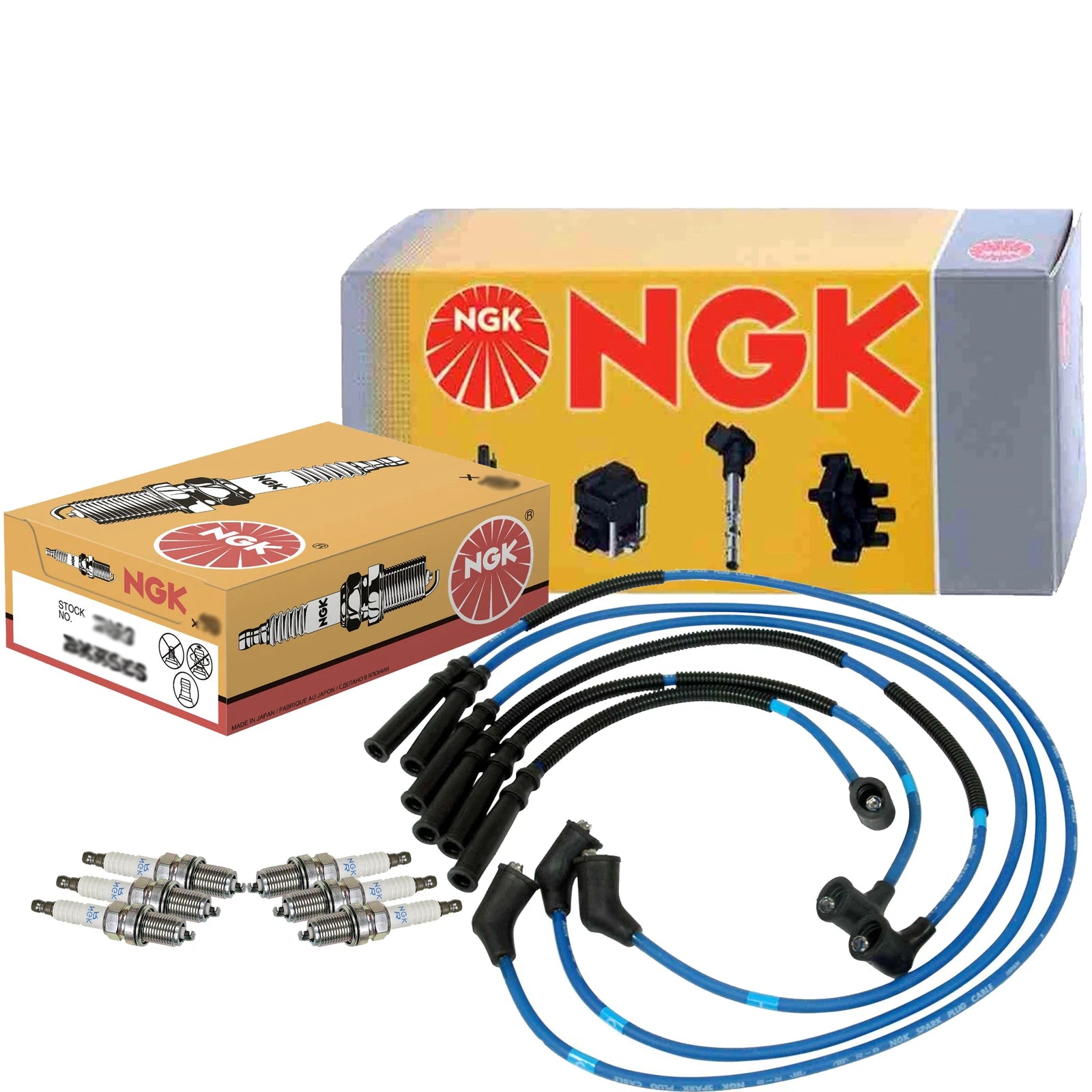 Set of 6 NGK Spark Plugs & Wires for Mazda MPV 3.0 V6 SOHC (1996–1998)