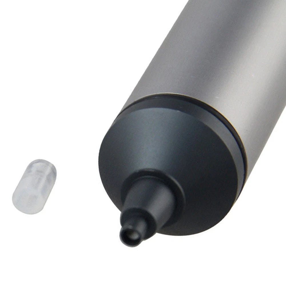 Solder Sucker Pump with Self-Cleaning Shaft and Silicone Tip