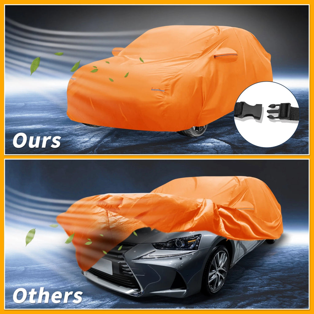 Waterproof Car Cover for Lexus IS (210D-PU, All Weather, Orange)