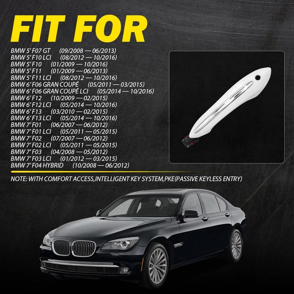 Front LH Outside Door Handle for BMW 5 6 7 Series (F01 F07) White
