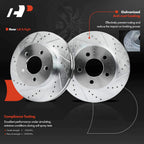 Front Drilled Brake Rotors for Jeep Liberty (2002-2007)
