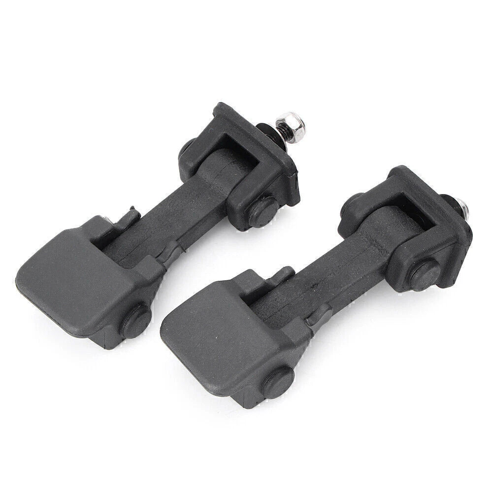 2X Hood Latch Lock Catch Mount Kit Matte Black for Jeep Wrangler JK (2007–2017)