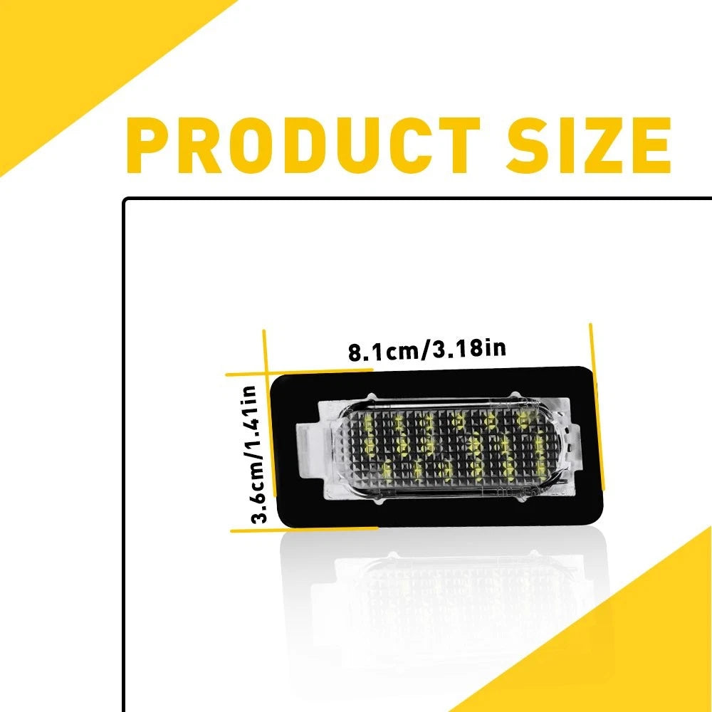 2X White SMD LED License Plate Lights for Toyota Corolla (2014–2019)
