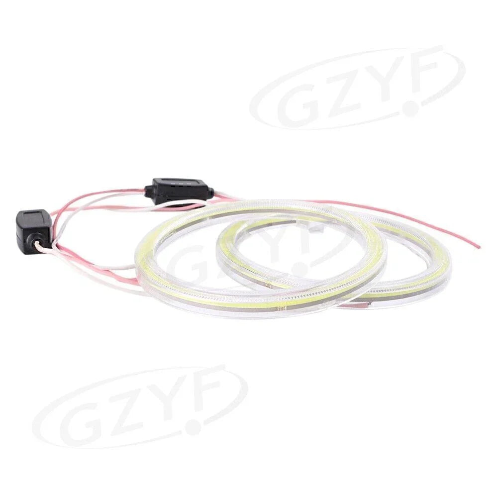 90mm Pure White LED Halo Lamp Angel Eyes Ring Fog Light for Car (12V-24V)