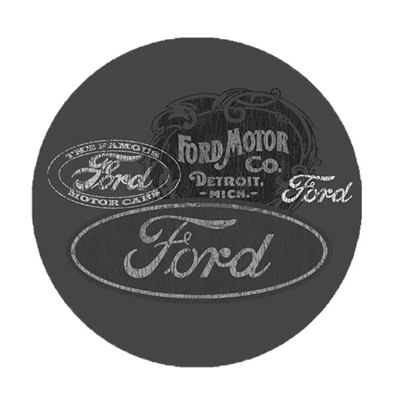 Licensed Ford All Over Logos Charcoal Gray T-Shirt for Ford F-150 (2015–2020)