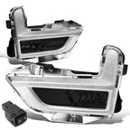 Pair of Smoked Lens Fog Lights with Switch & Silver Bezels for Rogue (2017–2018)