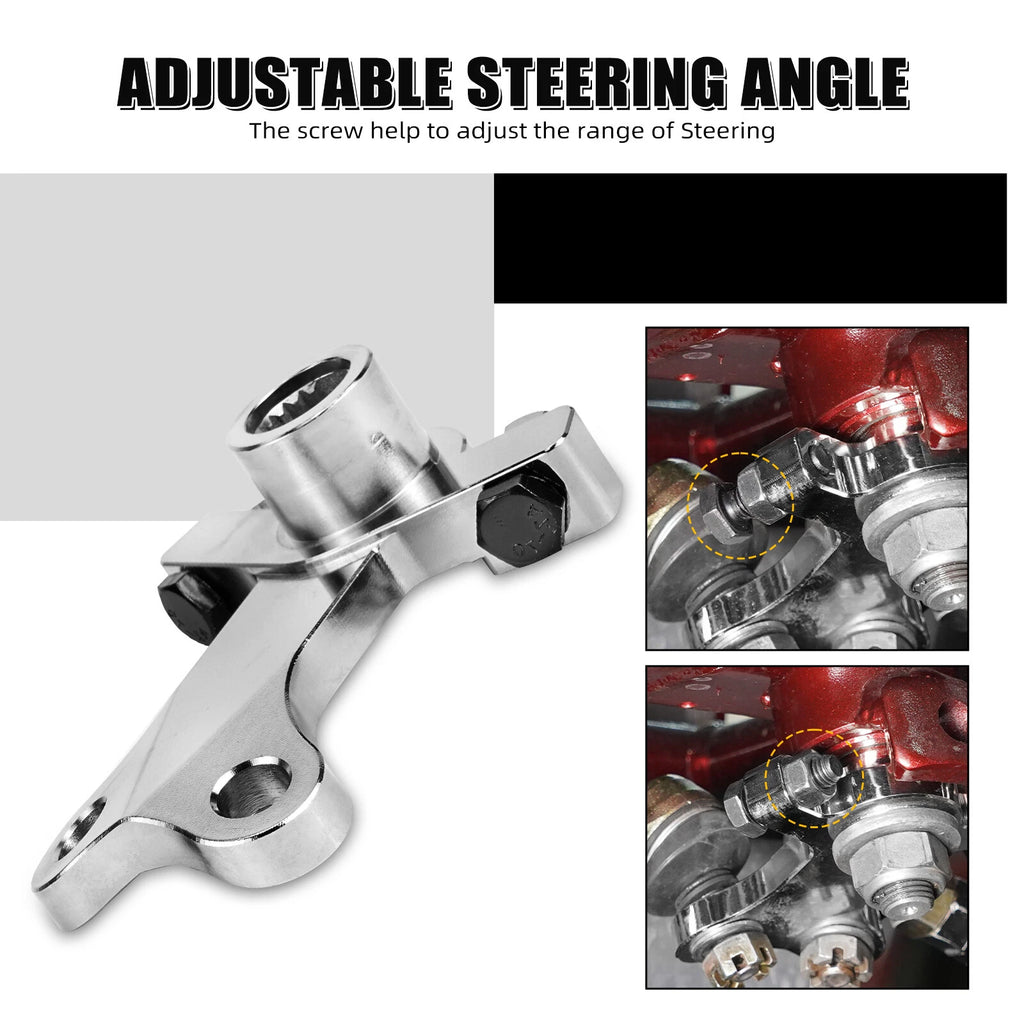Extended Steering Stem Pitman Arm for Yamaha YFZ450R (2009–2013) 10MM Silver