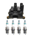 Denso Ignition Coil & 4 Iridium Spark Plugs Kit for Mazda 2.0L L4