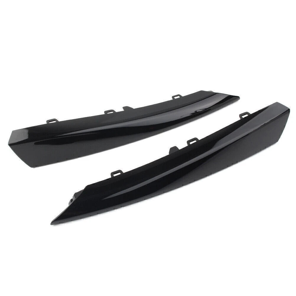Front Side Bumper Grille Insert Cover Trim for Jaguar XF (2012–2015) Black Pair