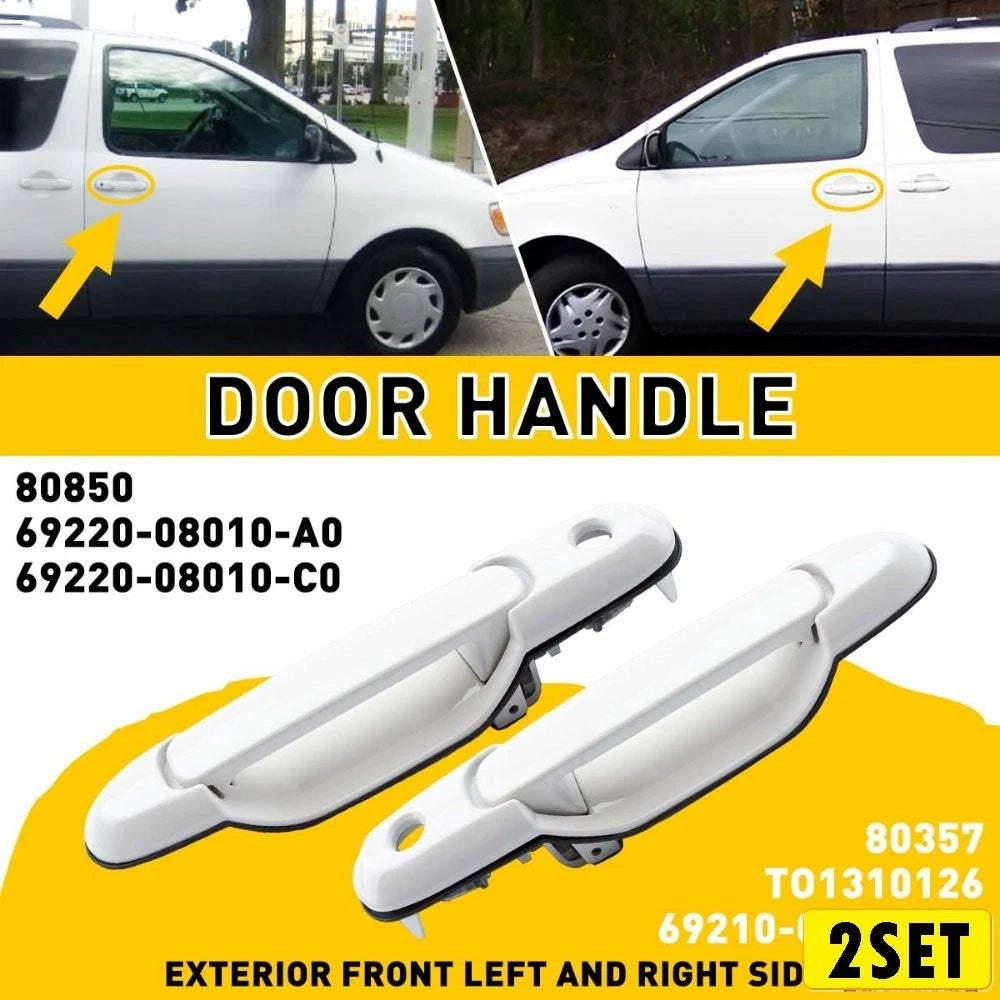Set of 4 Exterior Door Handles for Toyota Sienna (1998–2003)