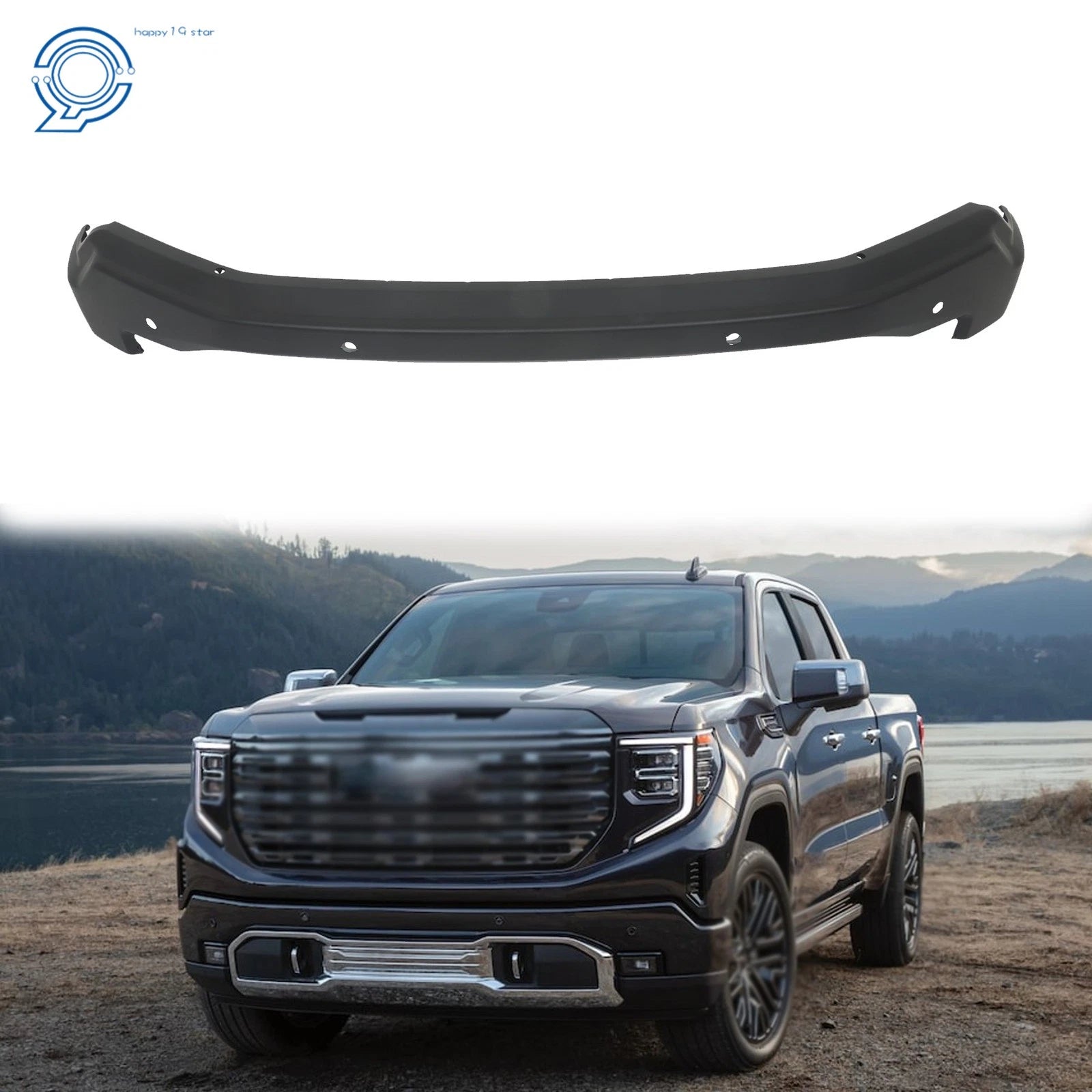 Front Bumper Face Bar Steel with Sensor Holes for GMC Sierra 1500 (2022–2025)