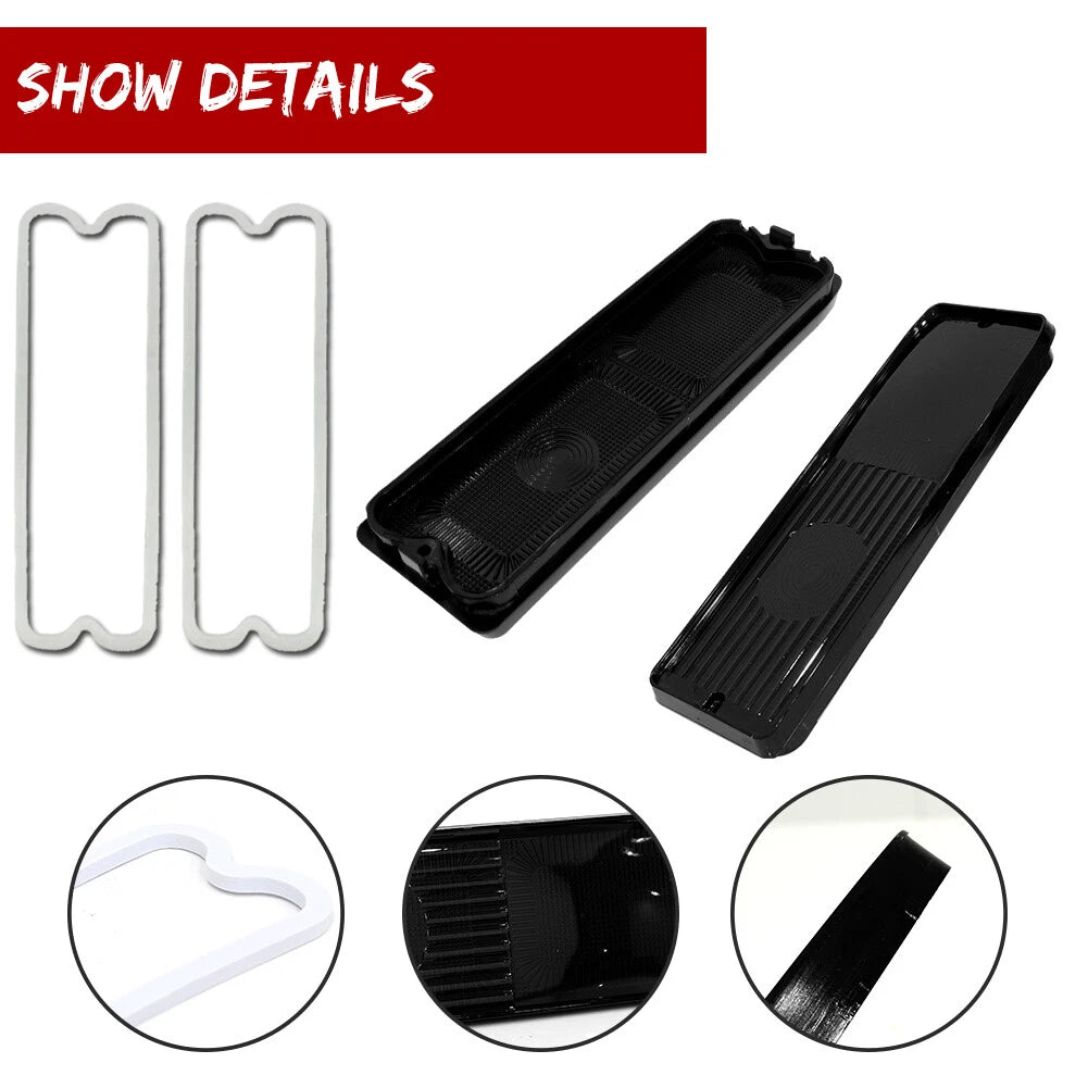 2X Smoked Tail Light Lenses for Chevy GMC Pickup Truck (1967–1972)