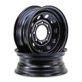 Set of 2 Libra 16x6 HD Trailer Wheels 8 Lug 6.5" PCD Black Mod (PK 2-17061)