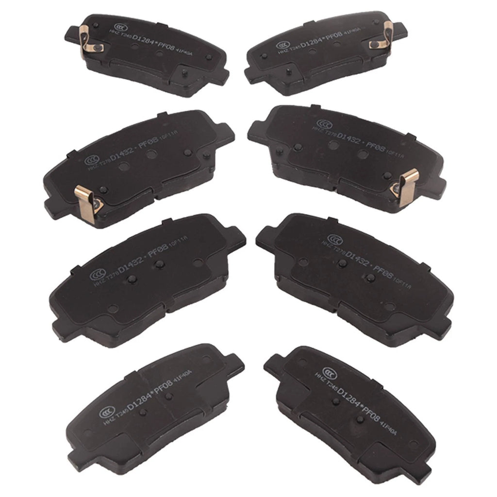 Set of 8 Ceramic Brake Pads for Kia Sorento (2011–2015) & Hyundai Santa Fe Sport (2013–2015)