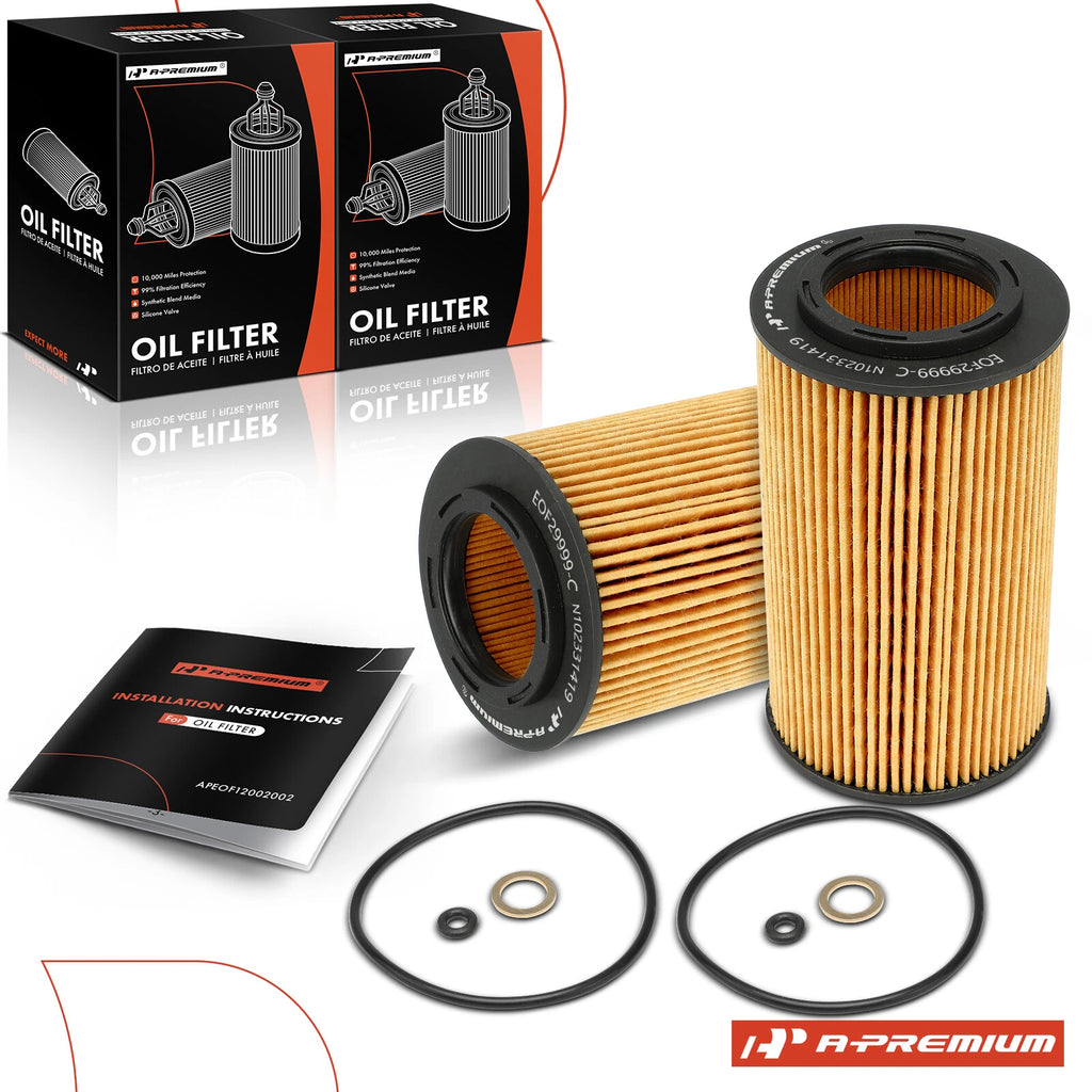 2X Engine Oil Filter for Hyundai Sonata (2006–2010) Kia Sorento (2007–2009)