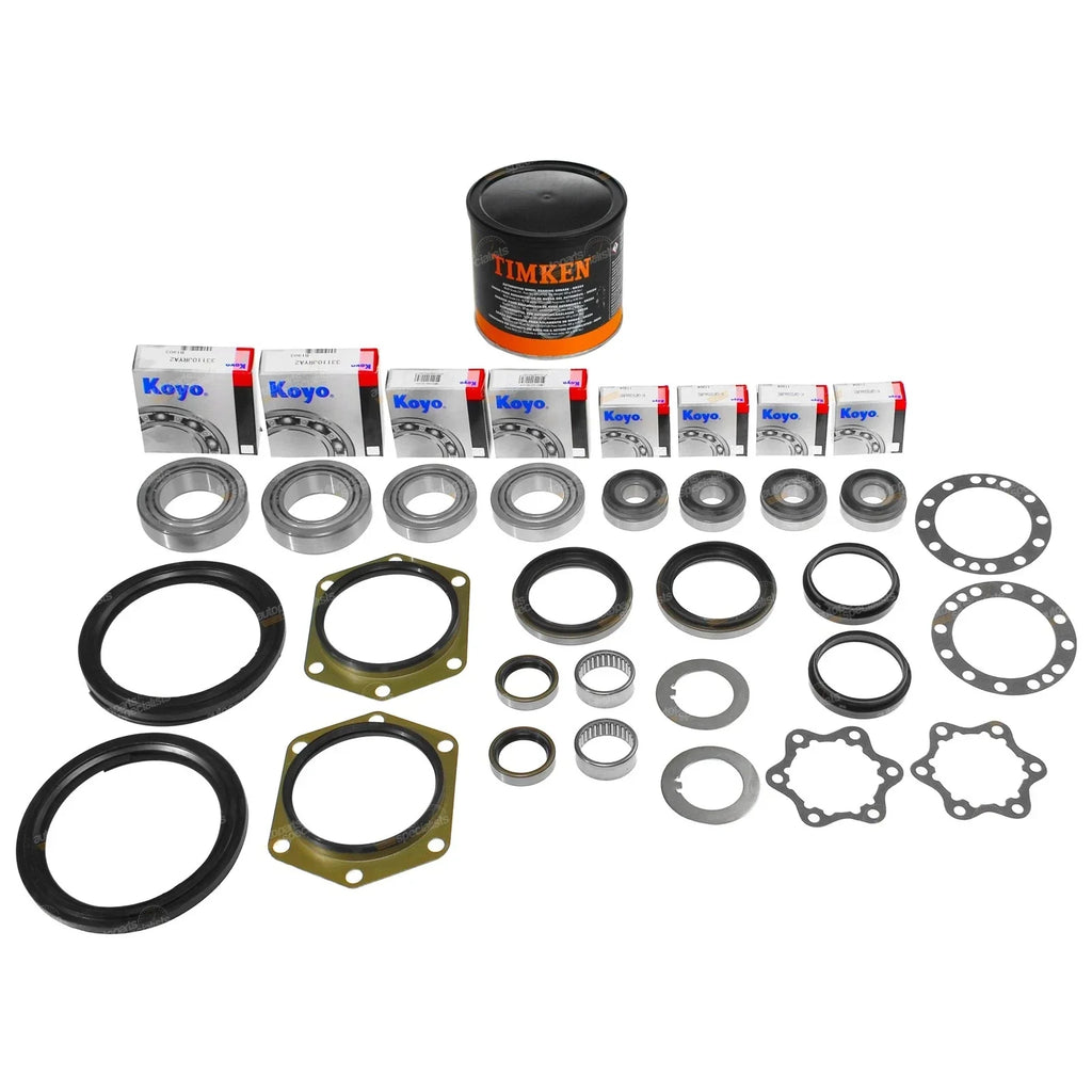 Swivel Hub Overhaul Kit + Wheel Bearings Oil Seals + Grease for Ford Maverick DA