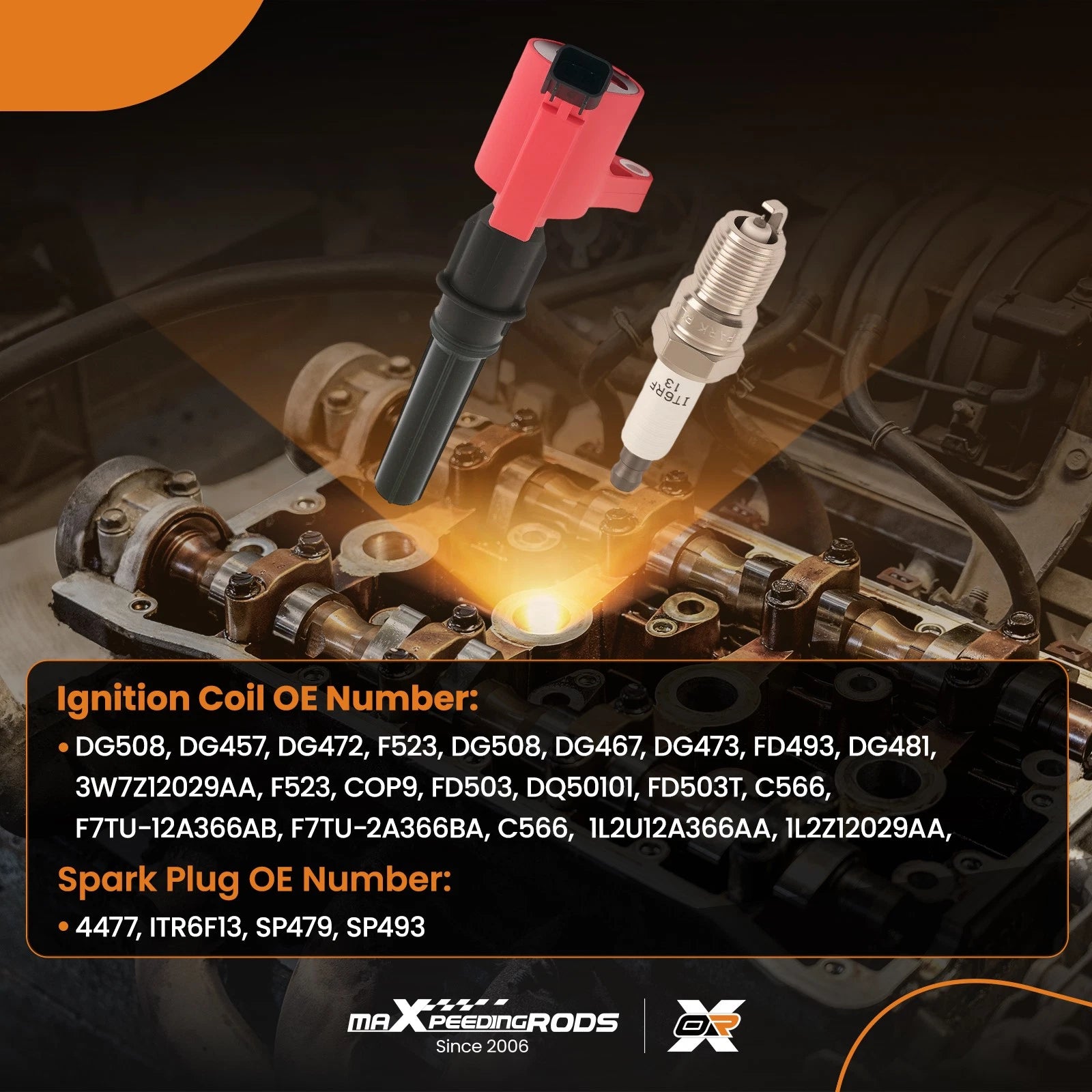 Ignition Coils + Iridium Spark Plugs for Ford Crown Victoria (1998–2008)