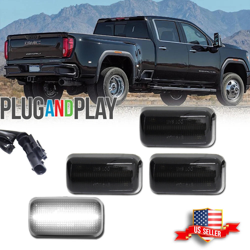Set of 2 LED Side Marker Lights for Chevy Silverado 2500HD 3500HD (2015–2023)