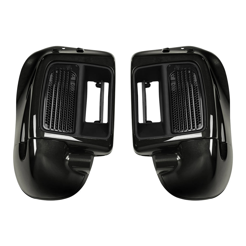Lower Vented Leg Fairings for Harley Electra Glide (2014–2025) Black Quartz