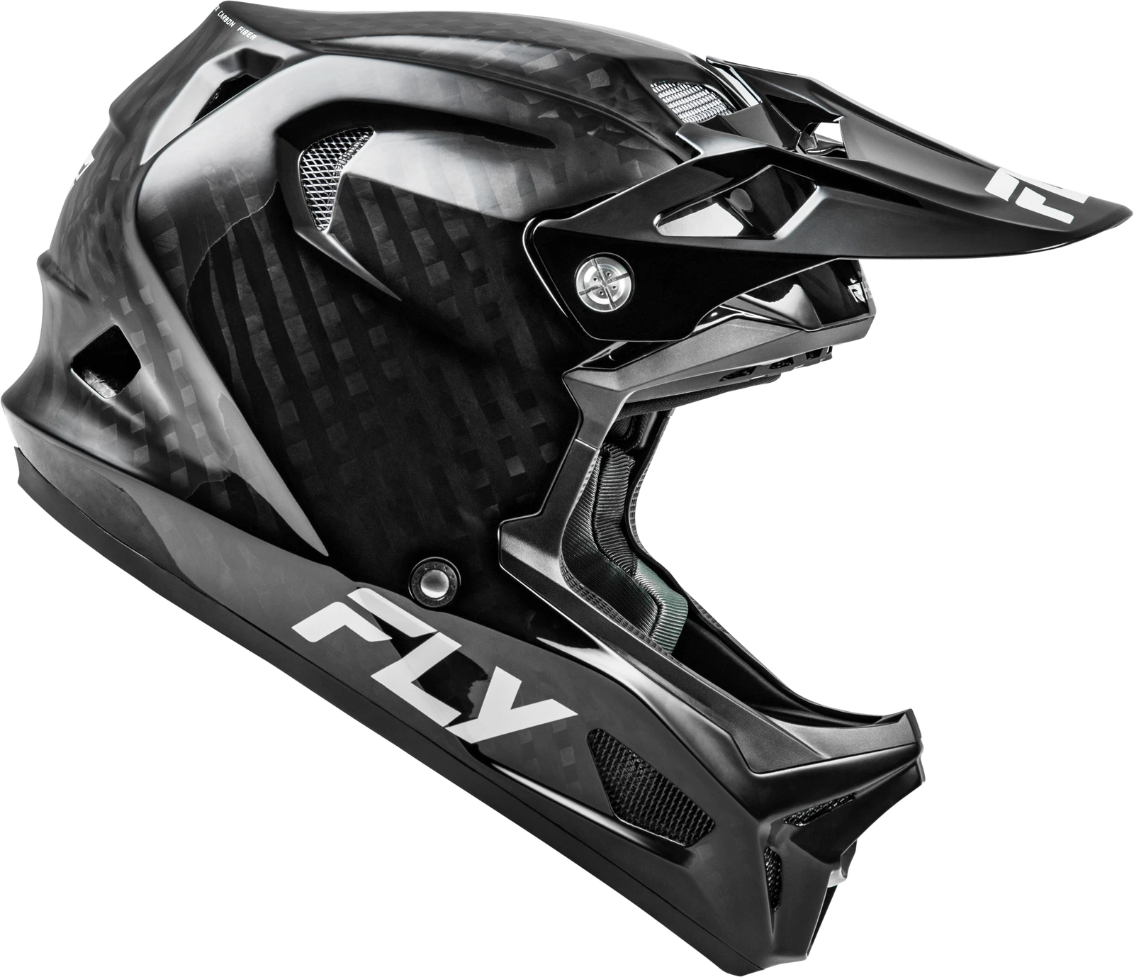 Fly Racing Werx R Carbon Full-Face Helmet for Bicycle (Large, Black)