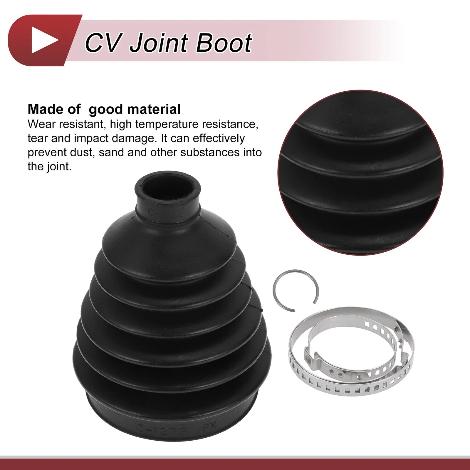 Outer CV Joint Boot Kit with Clamps for BMW X5 (2000–2006) 31607565316