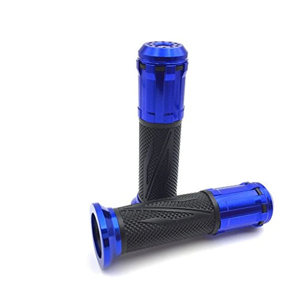 7/8" Blue CNC Rubber Handlebar Grip for Honda CB1000R CB600F CBR CBF125