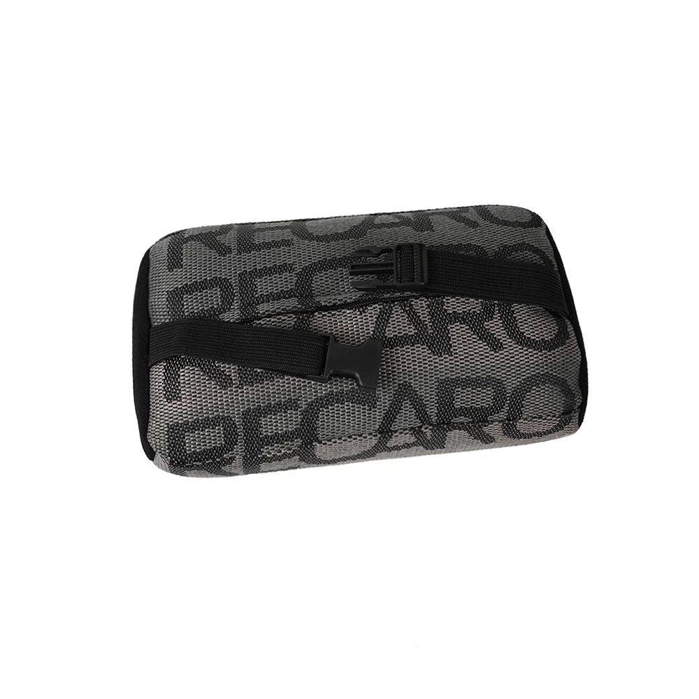 2X Gray Fabric Headrest Pillow Supports for Racing Seats