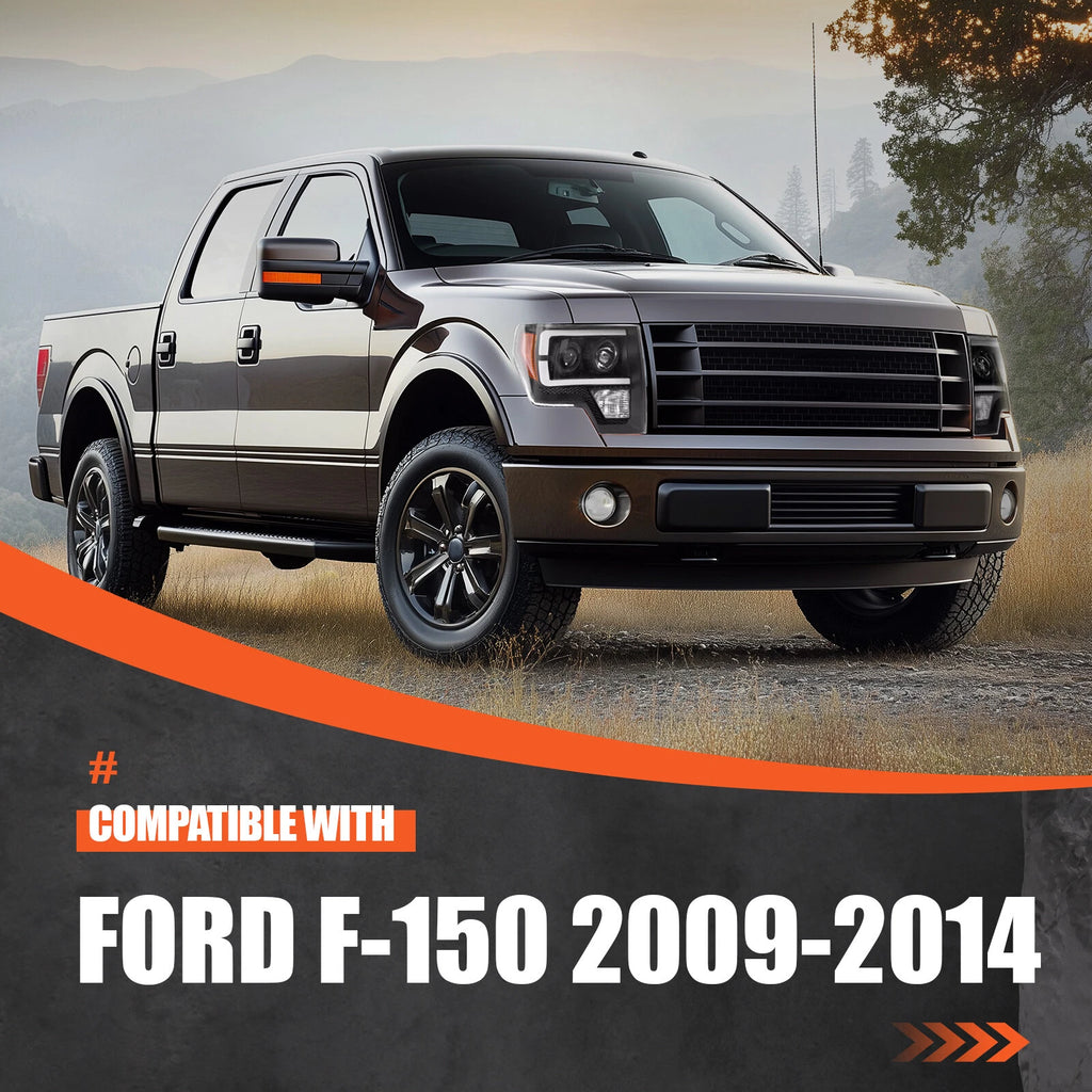 Set of 2 Radiator Grille Air Deflectors for Ford F150 (2009–2014)