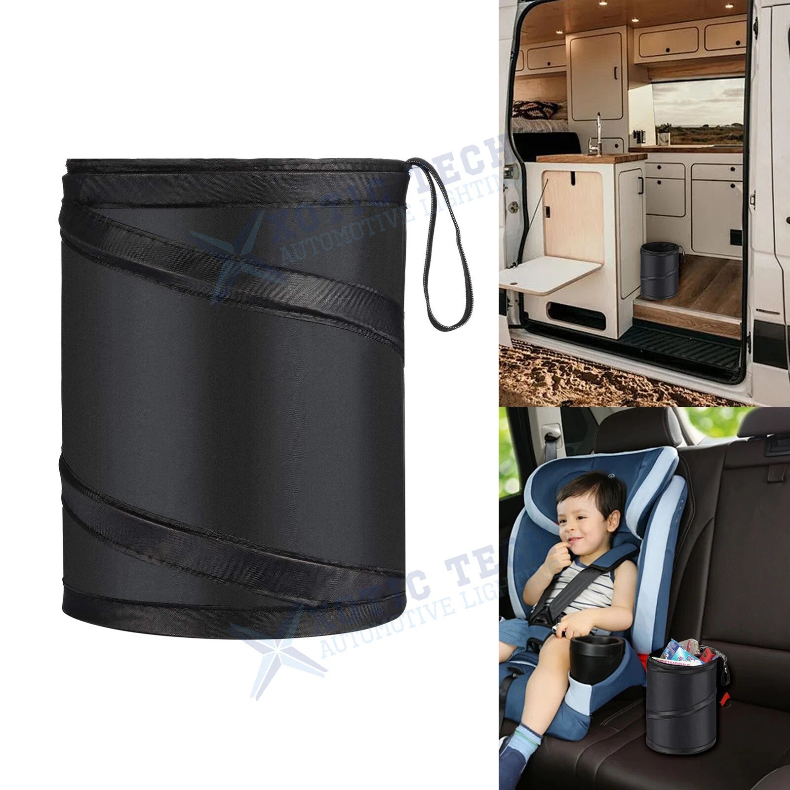 Universal Collapsible Pop-Up Waterproof Car Trash Can Bag (—)