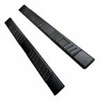 Black Titanium 4in Trapezoidal w/Step Pads Step Nerf Bar for 19 Ram 1500 Ext Cab