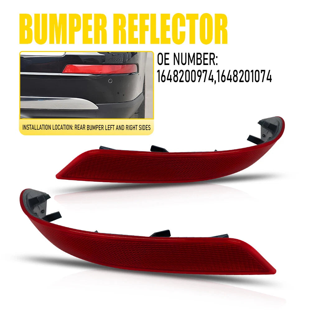2X Rear Bumper Reflector Lights for Mercedes-Benz GL450 (2010–2012)