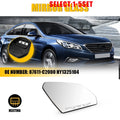 Right Side Heated Mirror Glass for Hyundai Sonata (2015–2019) with Backing Plate
