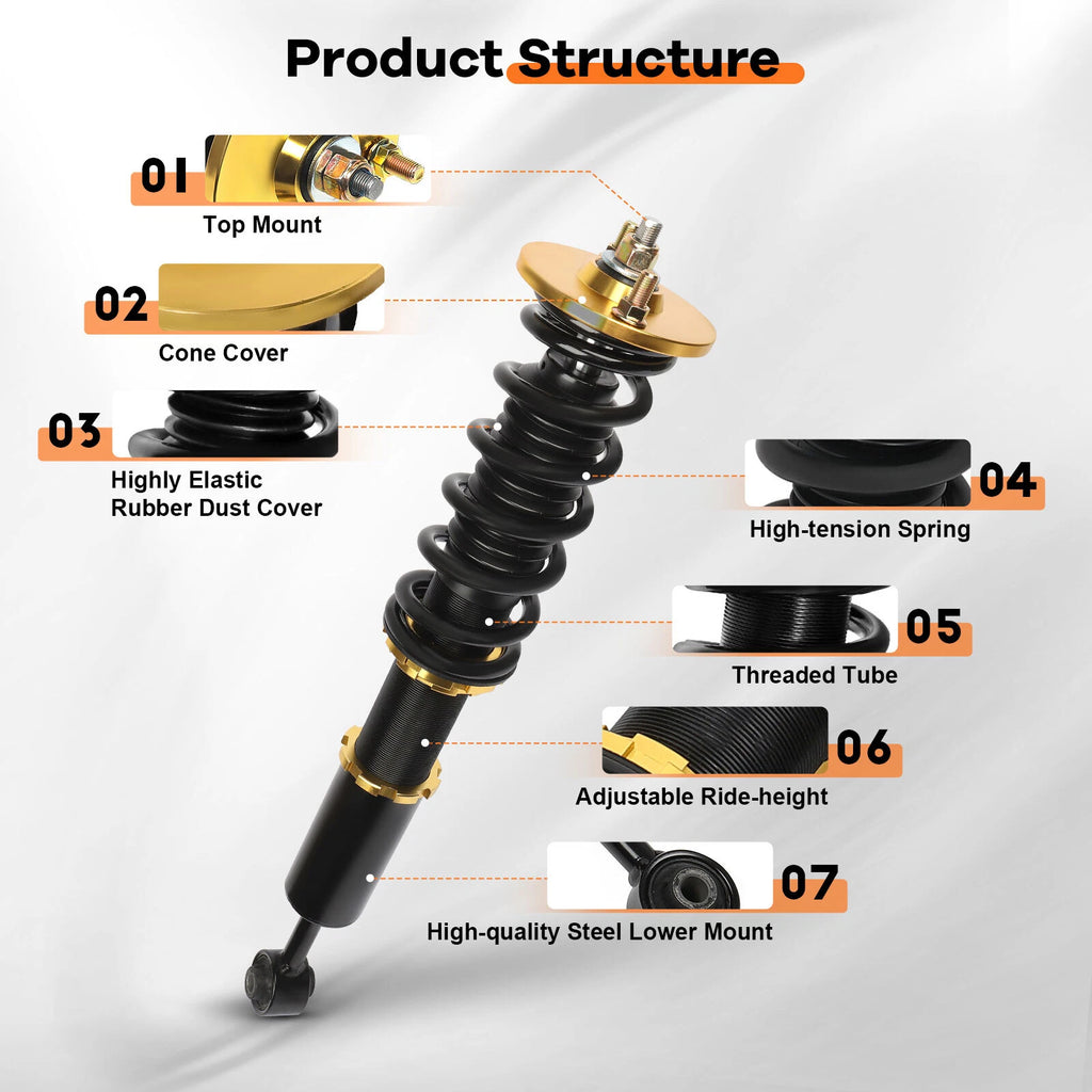Coilovers for Honda Accord (2003-2007) Adjustable Height Suspension Kit