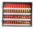 100PCS Router Bit Set for Woodworking (1/4" Shank, Tungsten Carbide)