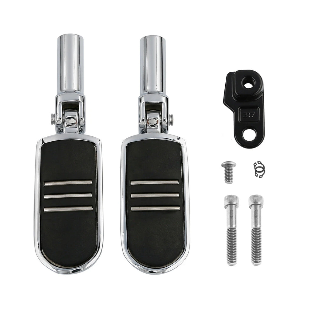 Chrome Rear Footpegs Mount for Harley Softail FLS (2012–2017) FLSTSB (2008–2011)