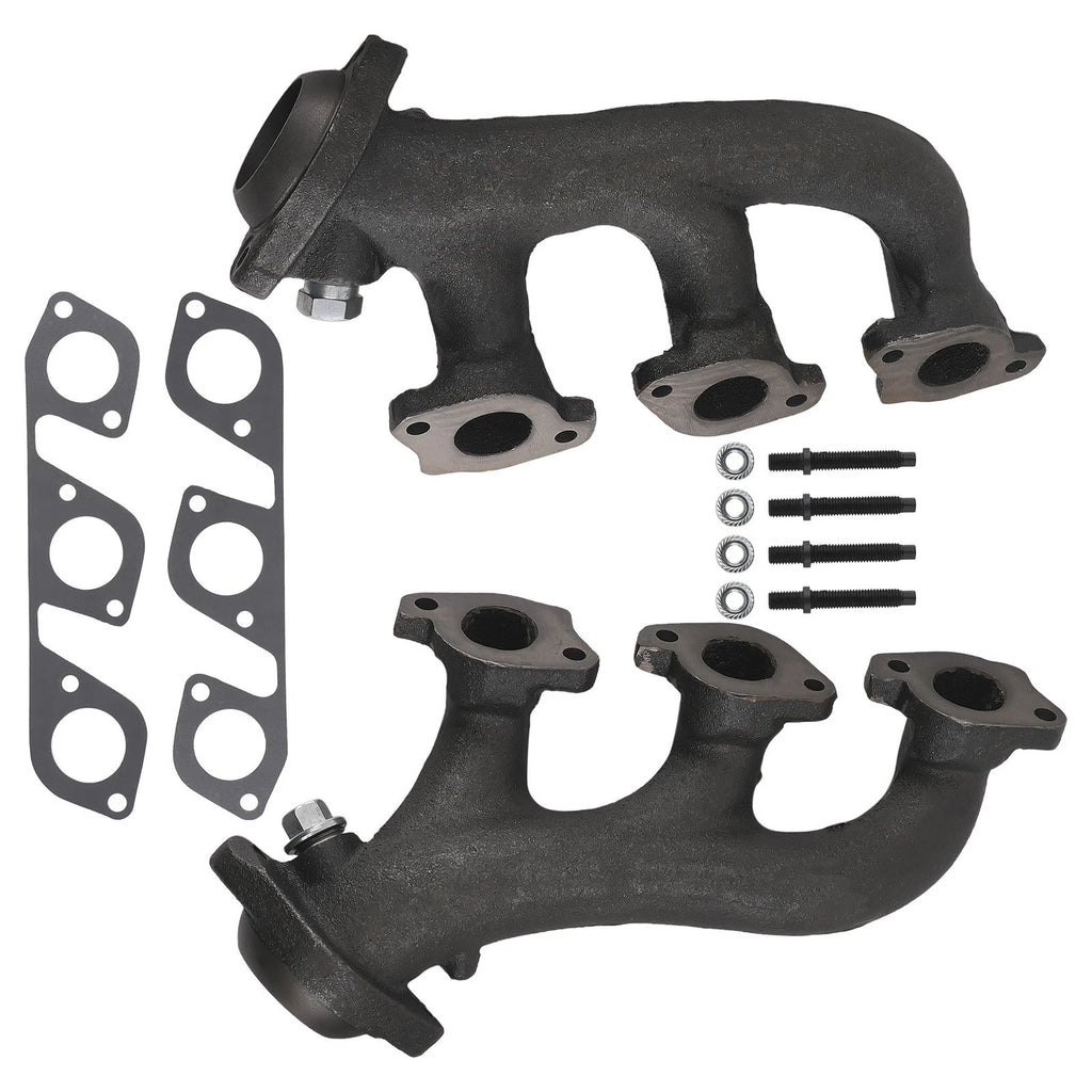 Pair Cast Iron Exhaust Manifold for Ford E-150 V6 4.2L 5.4L V8 (2003)