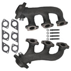 Pair Cast Iron Exhaust Manifold for Ford E-150 V6 4.2L 5.4L V8 (2003)
