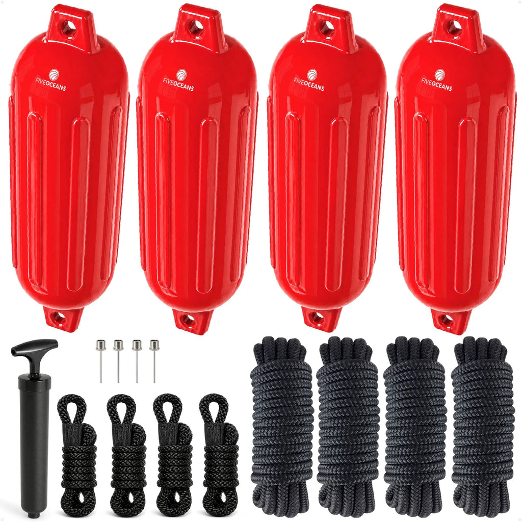 Set of 4 Boat Fenders for (6.5" x 23")