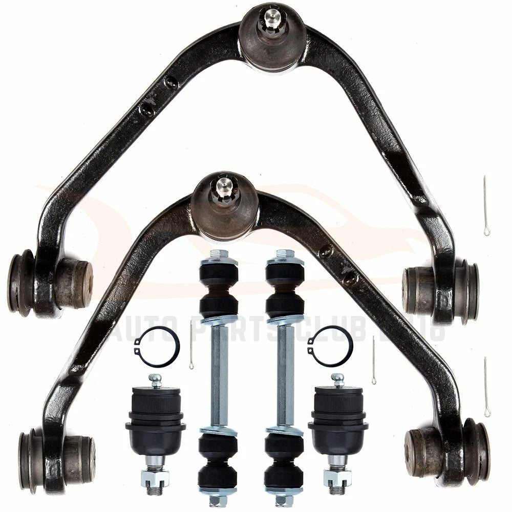 Set of 6 Front Ball Joints Control Arms Sway Bars for Ford Expedition (1997–2002)