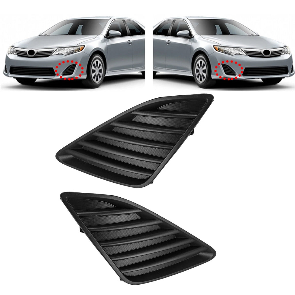 Set of 2 Front Fog Light Bumper Bezel Covers for Toyota Camry