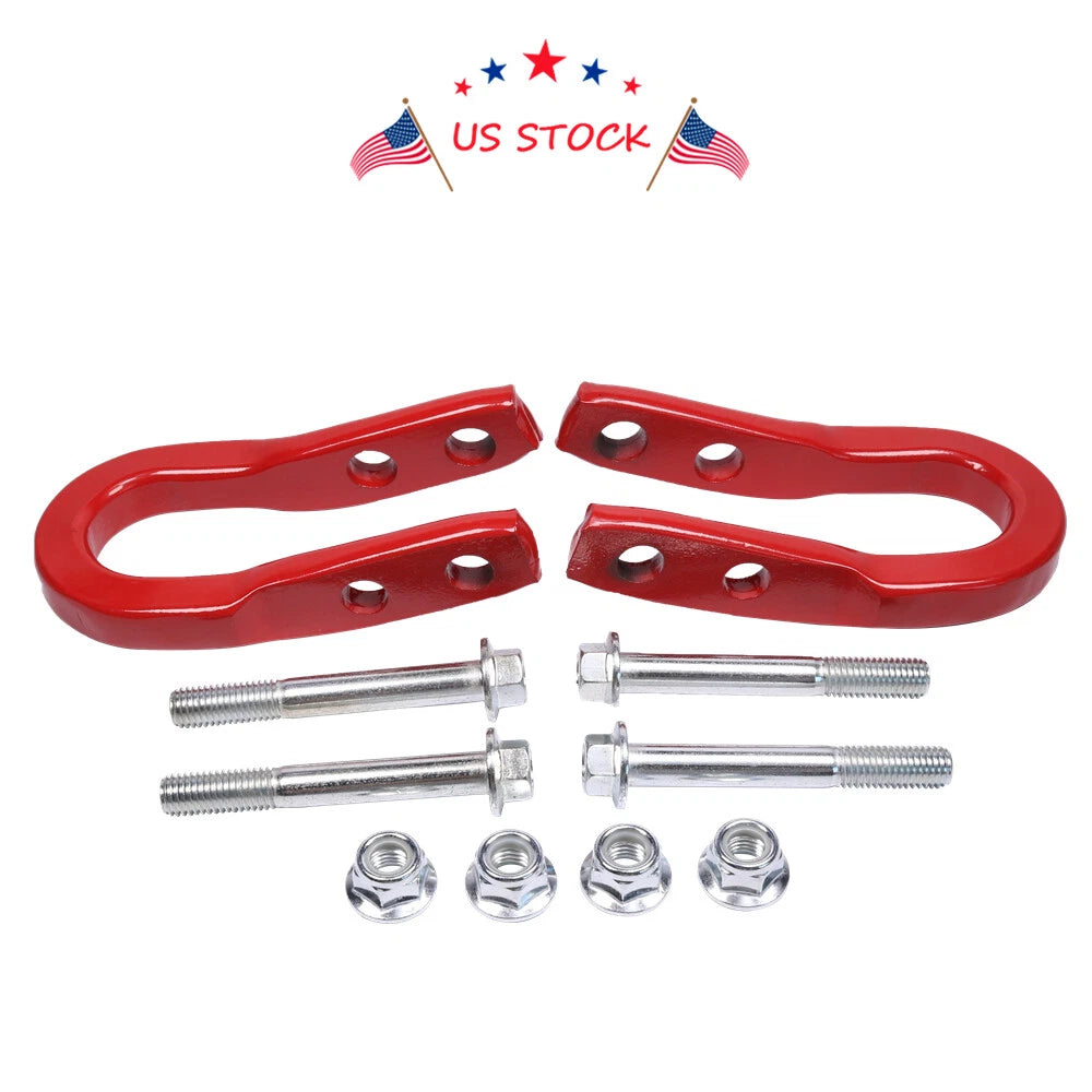 Set of 2 Recovery Tow Hooks for GMC Canyon Colorado (2017–2021) - Red