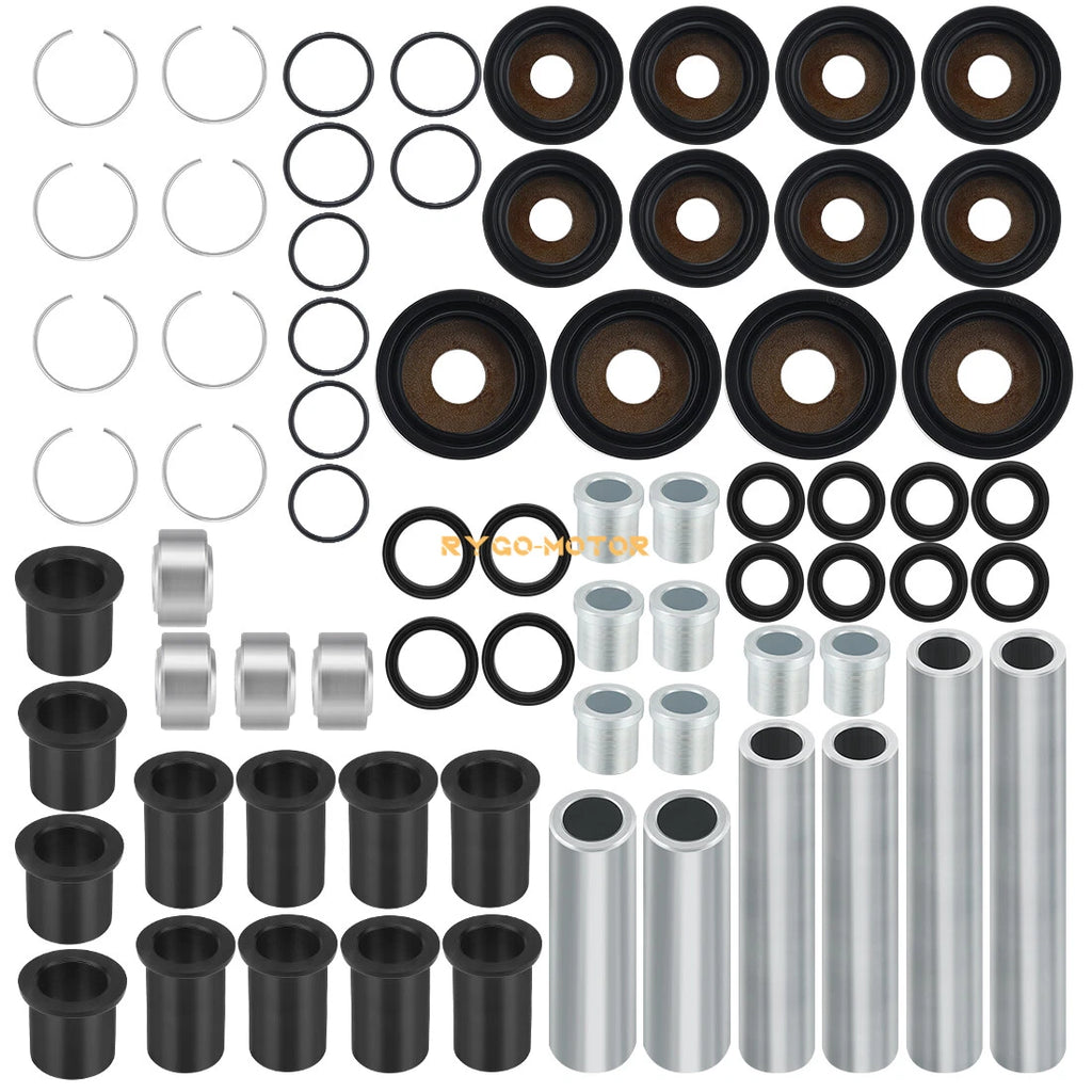 Set of 2 Rear Upper & Lower A-Arm Bushing Shaft Kit for Honda Rincon TRX650 TRX680 (2006–2014)