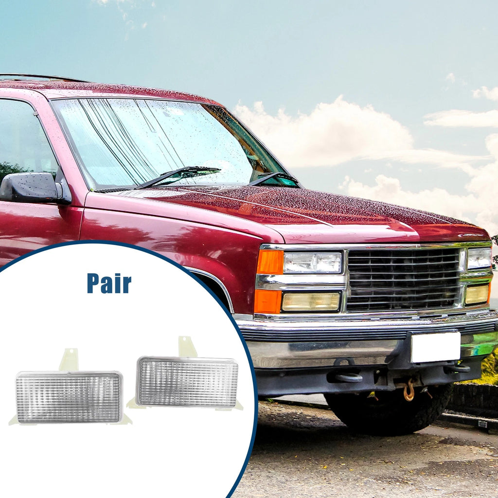Pair of Park Signal Lens Covers for Chevrolet Blazer (1983–1984) Clear