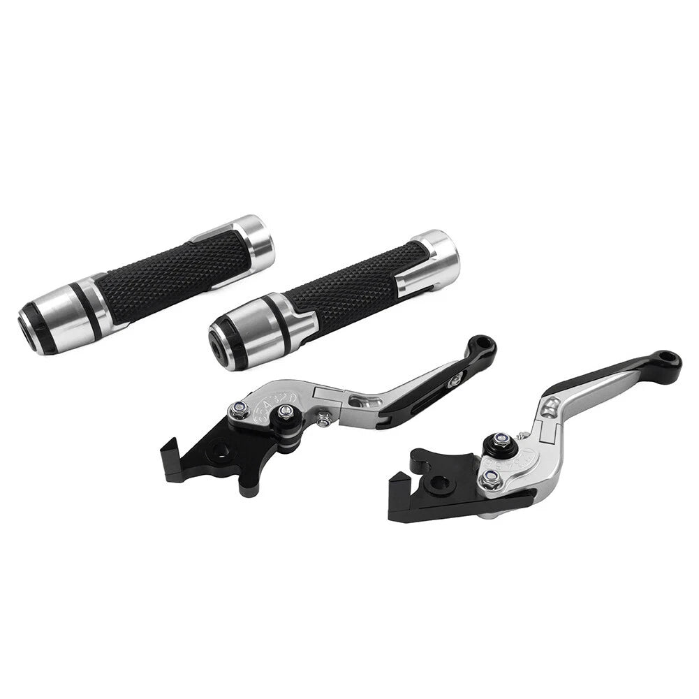 Set of 2 Silver Extendable Brake Clutch Levers for BMW G310R G310GS (2017–2023)