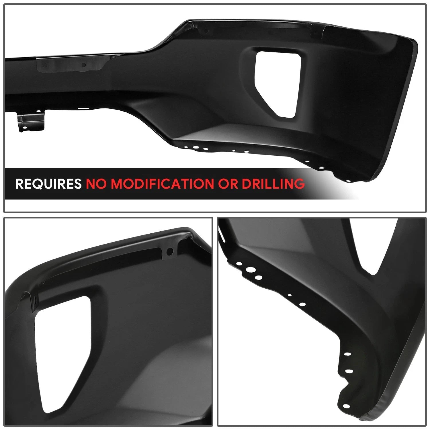Front Bumper Face Bar for Chevy Silverado 1500 LD (2016–2019) w/ Fog Light Holes