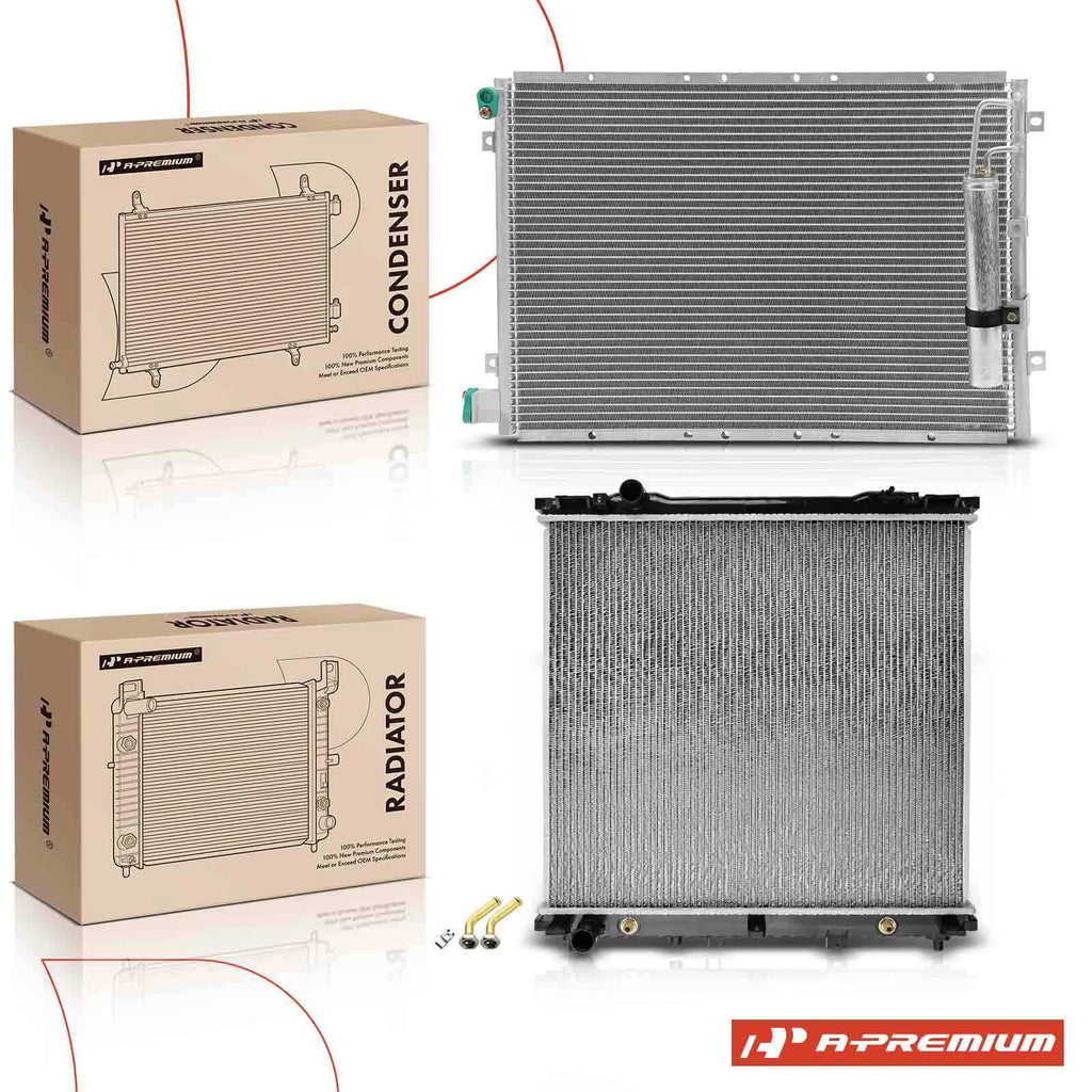 Aluminum Radiator & AC Condenser Cooling Kit for Kia Sorento (2003–2004)