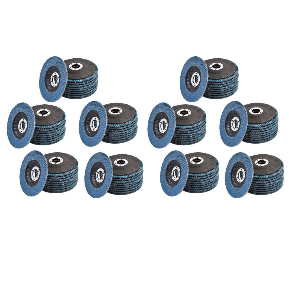 100-Pack 4.5''x7/8'' Zirconia Flap Disc Sanding Grinding 80 Grit T29