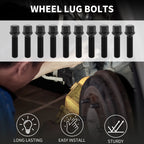 10 Pcs M14x1.5mm Ball Seat Wheel Lug Bolt 50mm Shank for Volkswagen Porsche 